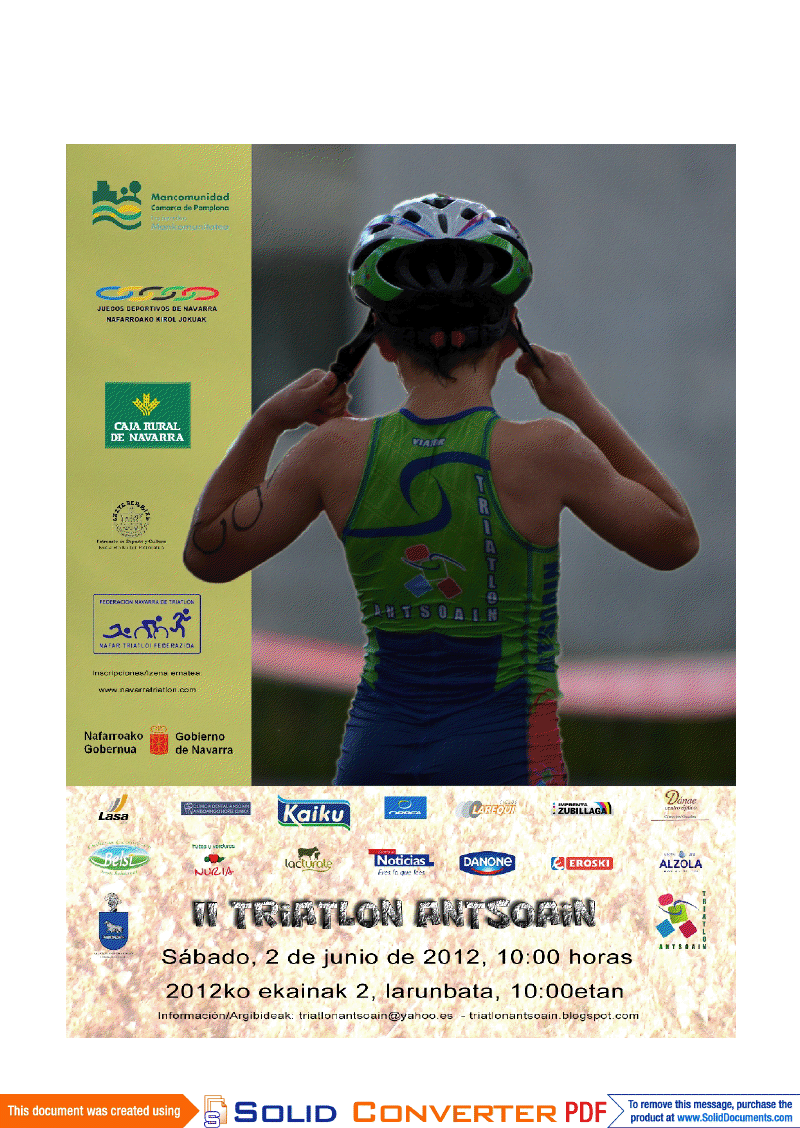 Video del II Triatl&oacute;n Antsoain JDN